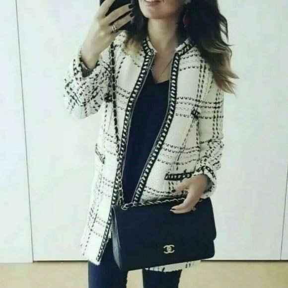 ZARA TWEED PLAID CHECK JACKET COAT 7834/644 - Picture 5 of 12